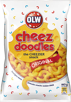 OLW Cheez Doodles 160g, BEST BY: August/September 2024