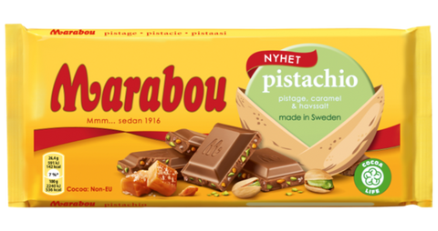 Marabou Pistachio 185g, BEST BY: March 20, 2024